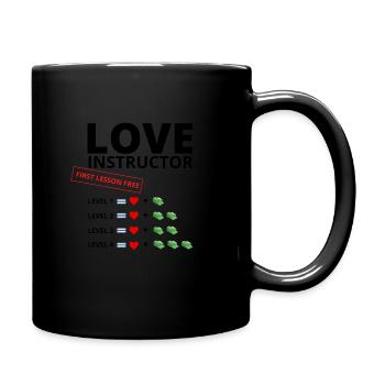 Love Instructor erste Lektion kostenlos - Tasse einfarbig - Schwarz - Rechts