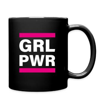 Girlpower - Tasse einfarbig - Schwarz - Rechts
