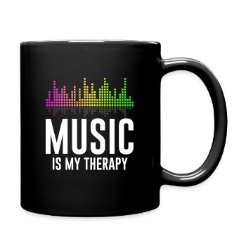 La musique est ma thérapie - Mug uni - noir - Droite