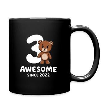 3. Geburtstag - Awesome Since 2022 - Tasse einfarbig - Schwarz - Rechts