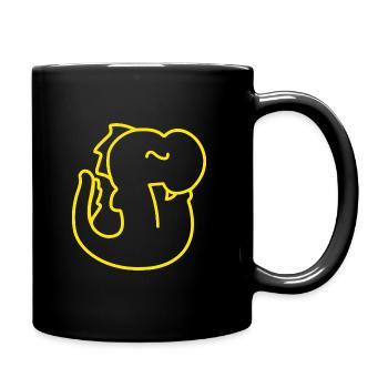 Dragon KLM yellow line - Mug uni - noir - Droite