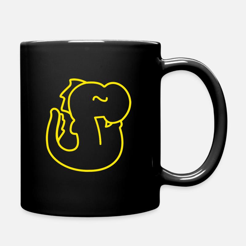 Dragon KLM yellow line - Mug uni - noir