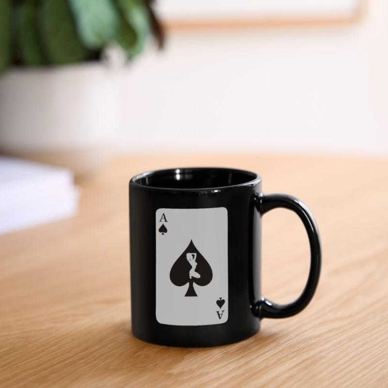 Asso di Spade Scheda con la ragazza sexy Tazza monocolore