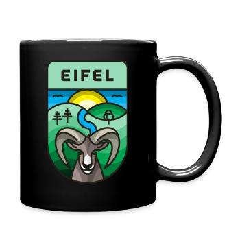 Eifel Patch - Tasse einfarbig - Schwarz - Rechts