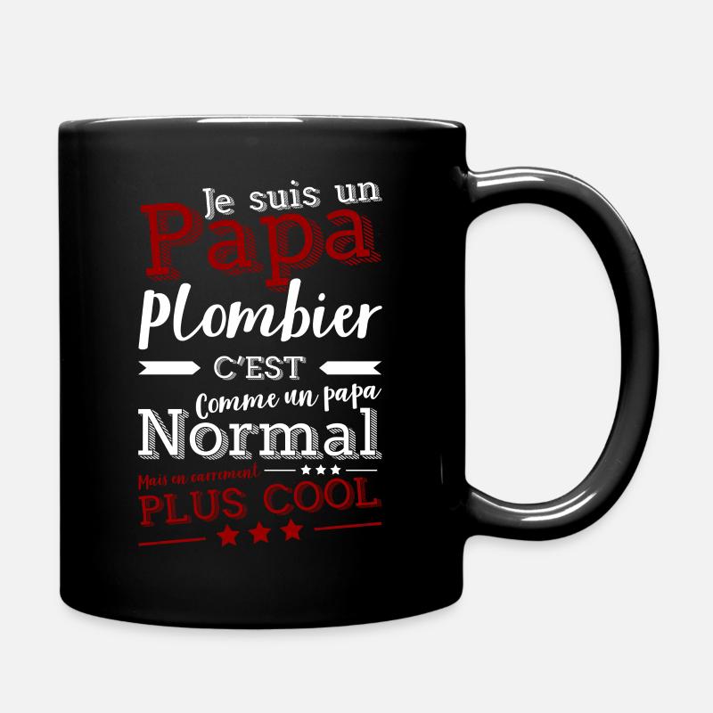 Papa plombier cadeau - Mug uni - noir