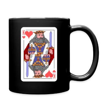 King Playing Card Gift Idea - Full Colour Mug - black - Right