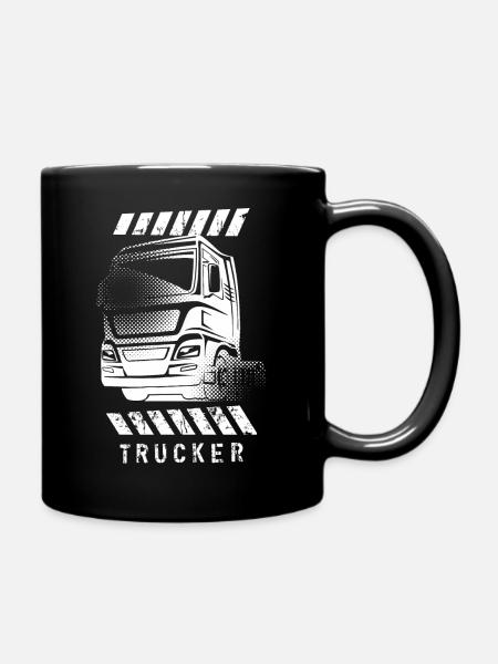 LKW Trucker - Tasse einfarbig - Schwarz