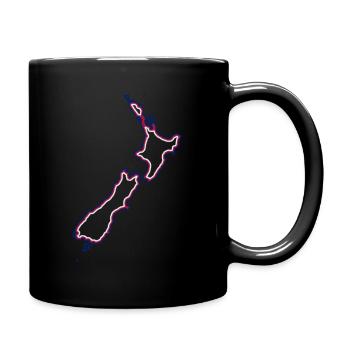 Neuseeland - Tasse einfarbig - Schwarz - Rechts