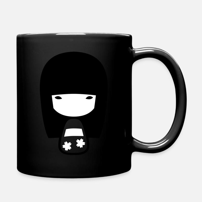 Kokeshi - Tasse einfarbig - Schwarz