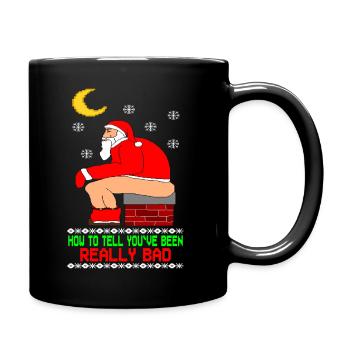 Really Bad Ugly Christmas - Full Colour Mug - black - Right