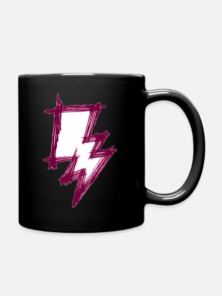 Blitz - Tasse einfarbig - Schwarz