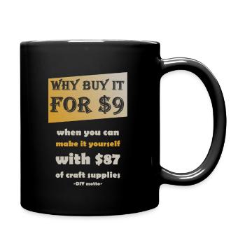 DIY Currency / DIY motto - Full Colour Mug - black - Right