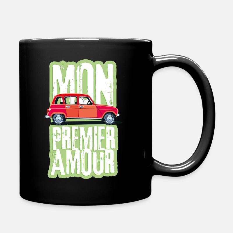 Französisches Kultauto R4 - Tasse einfarbig - Schwarz