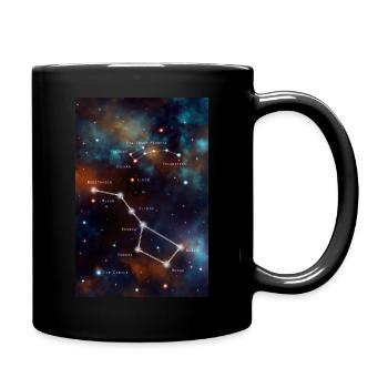 Grosser und kleiner Wagen - Tasse einfarbig - Schwarz - Rechts