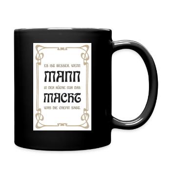 Ein Poster für die Küche - Tasse einfarbig - Schwarz - Rechts
