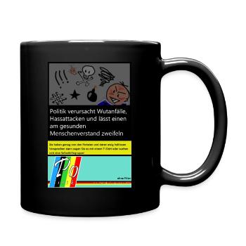 Politik - Tasse einfarbig - Schwarz - Rechts