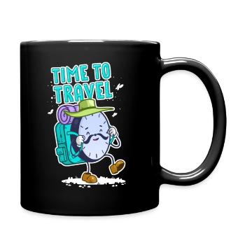 Montre de voyageur de temps pour les chemises noires - Mug uni - noir - Droite