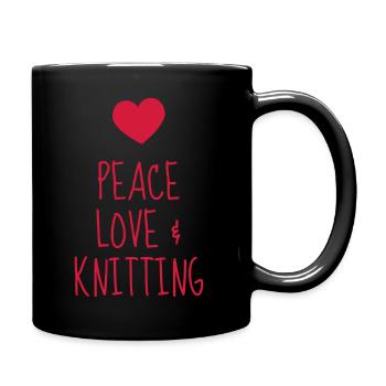 Tricot / Tricoter / Tricoteuse / Broderie - Mug uni - noir - Droite