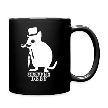 DEGUS | Gentle Degu | Geschenk für Degubesitzer - Tasse einfarbig - Schwarz - Rechts