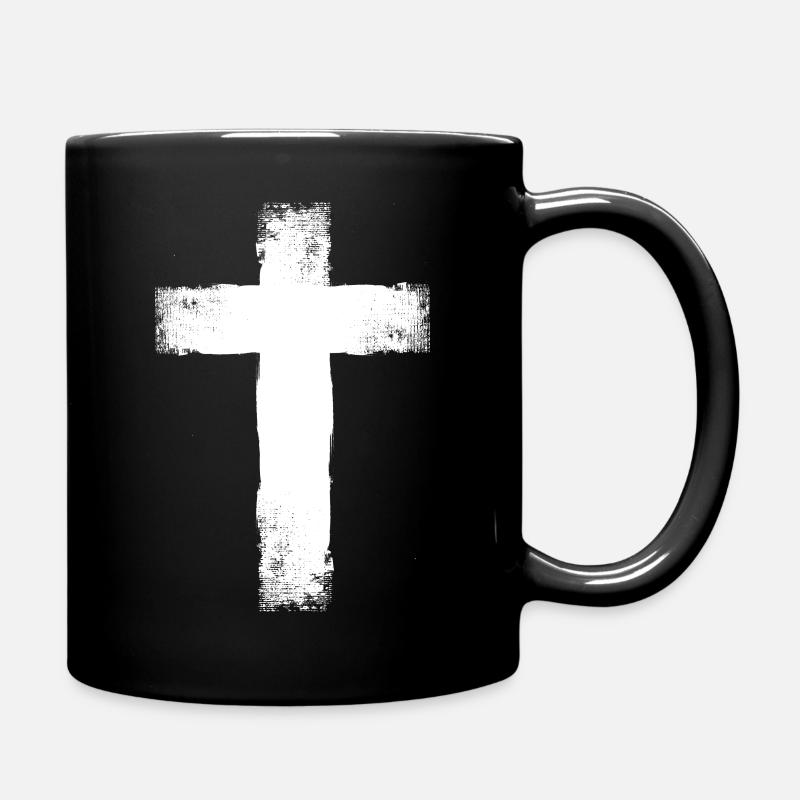 Cross Jesus Christ - Tasse einfarbig - Schwarz