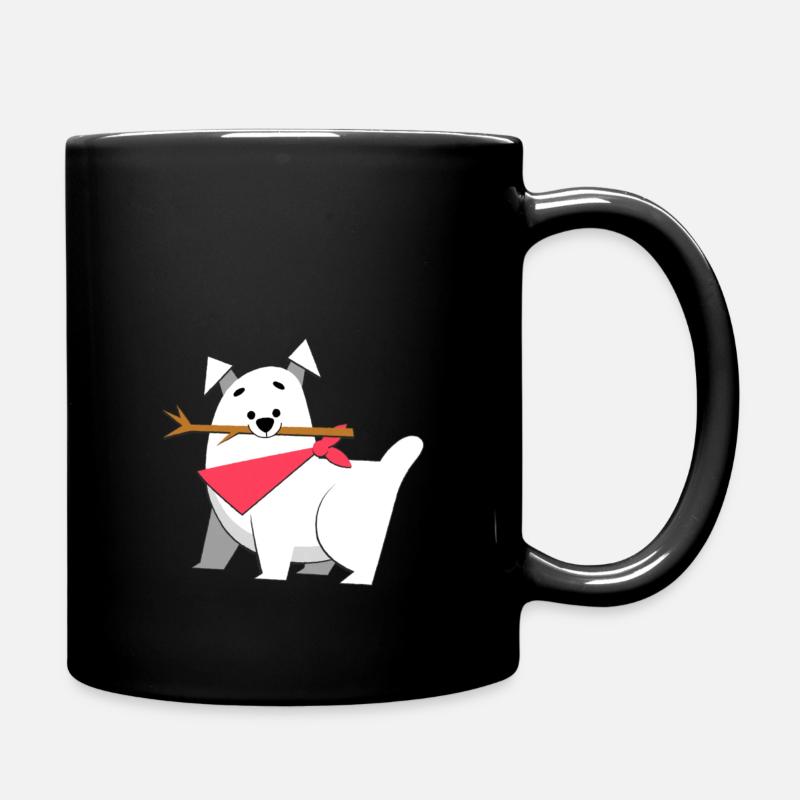 Happy Dog - Tasse einfarbig - Schwarz