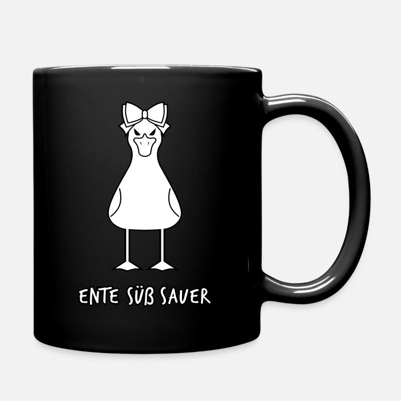 Ente Süß Sauer Witzig Geschenk Weihnachten - Tasse einfarbig - Schwarz