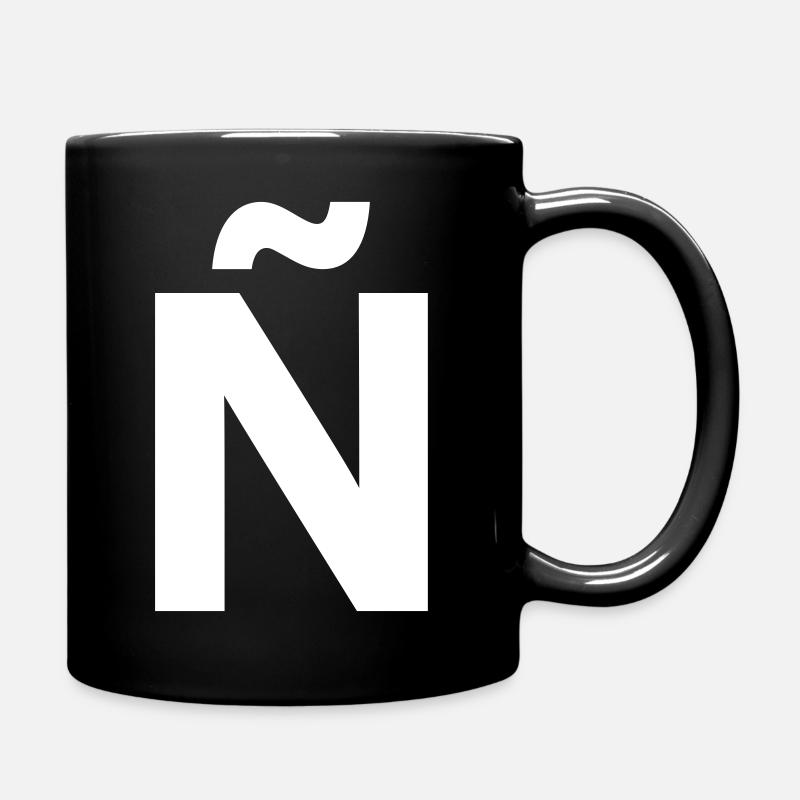 Ñ / N avec tilde / typographie / lettre - Mug uni - noir