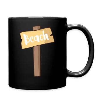 Beach - Full Colour Mug - black - Right
