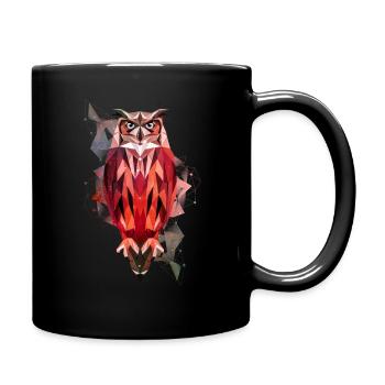 Owl geometric - Full Colour Mug - black - Right