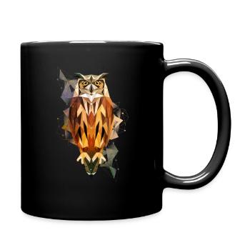 Owl geometric - Full Colour Mug - black - Right