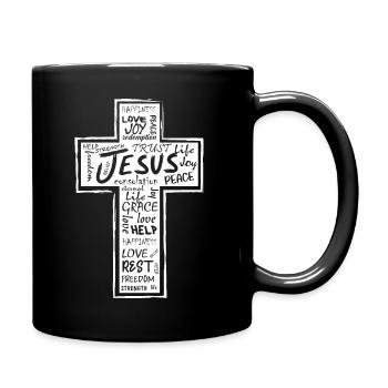 La croix de Jésus - Mug uni - noir - Droite