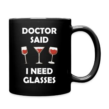 Wein Winzer Weinliebhaber Weinfest Geschenk - Tasse einfarbig - Schwarz - Rechts