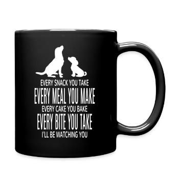 Hund lustig Hunde lustige Sprüche Hundeliebhaber - Tasse einfarbig - Schwarz - Rechts