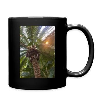 Dattelpalme - Tasse einfarbig - Schwarz - Rechts