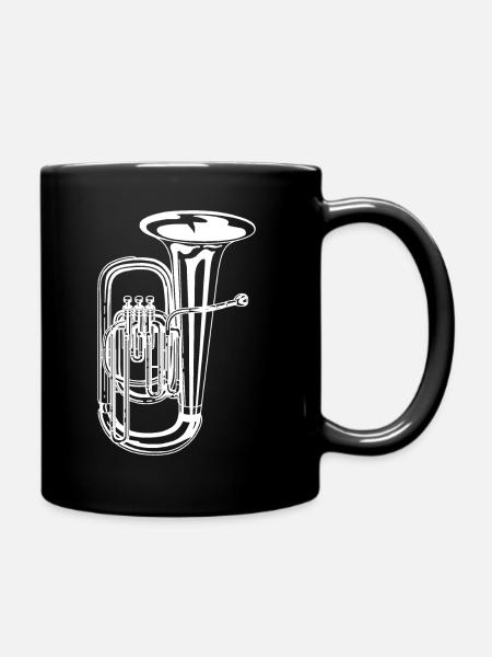 Musique de soufflage tuba | Joblin Musique folklorique - Mug uni - noir
