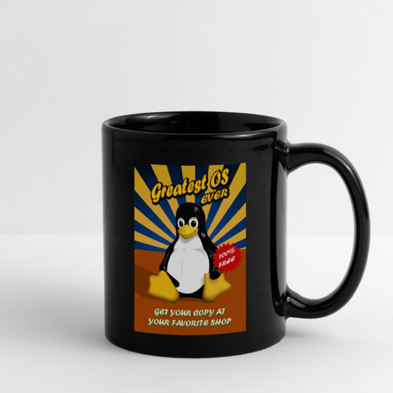 Retro poster on Linux operating system Full Colour Mug