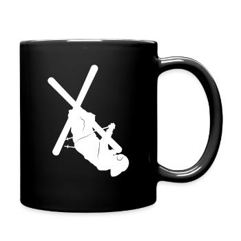 Astuce du skieur - montagne - sports d'hiver - saut - Mug uni - noir - Droite