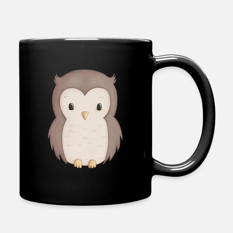 hibou - Mug uni - noir