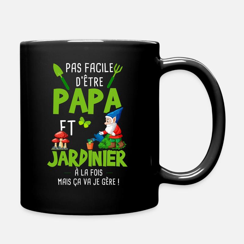Papa - Cadeau - Jardin - Jardinage - Vert - Drôle - Mug uni - noir