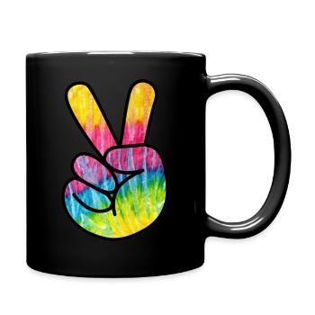 Peace Out! - Tasse einfarbig - Schwarz - Rechts