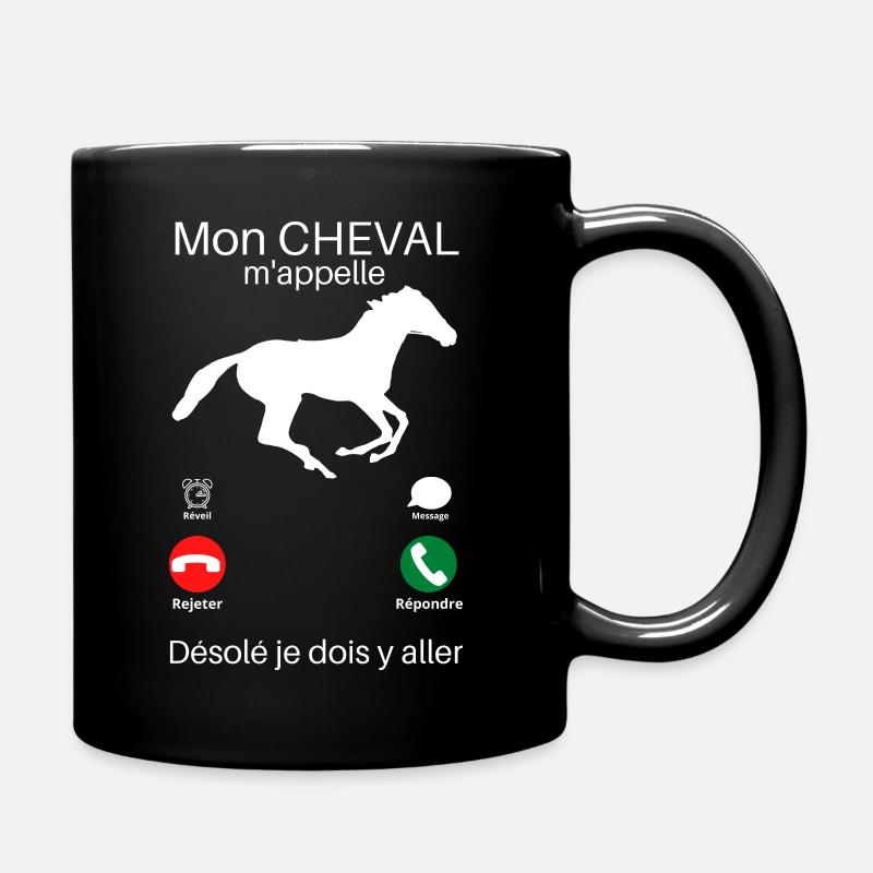 Mon cheval m'appelle désolé cadeau humoristique - Mug uni - noir