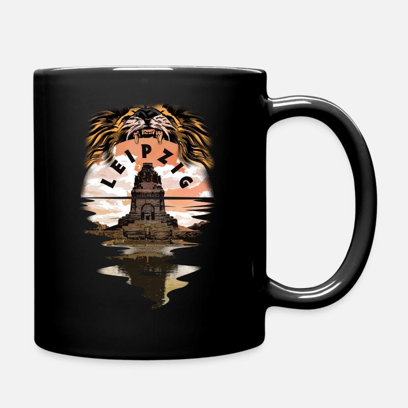 Leipzig Völkerschlachtdenkmal Löwe Stadt - Tasse einfarbig - Schwarz