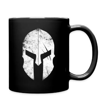 Workout Krieger spartan helmt Bodybuilding mma gy - Tasse einfarbig - Schwarz - Rechts