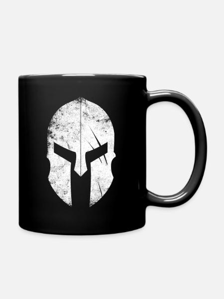 Workout Krieger spartan helmt Bodybuilding mma gy - Tasse einfarbig - Schwarz