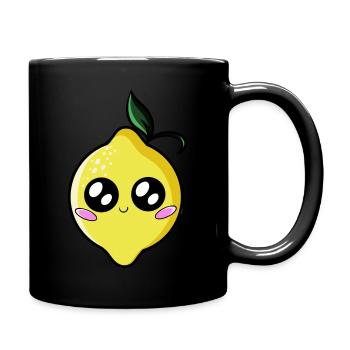 Lemon Kawaii - Full Colour Mug - black - Right