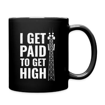 grimpeur tour me faire haut, grimpeur tour - Mug uni - noir - Droite