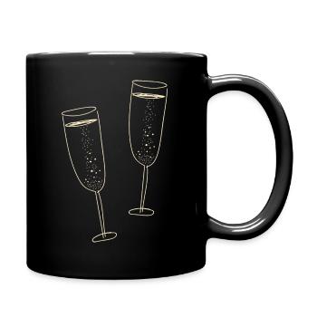 Prosecco, vin mousseux, alcool, idée cadeau, fête - Mug uni - noir - Droite