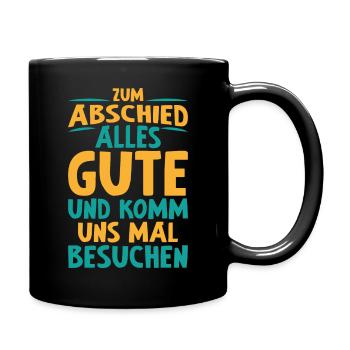 Gute Abschied Kollege Arbeit Geschenk - Tasse einfarbig - Schwarz - Rechts