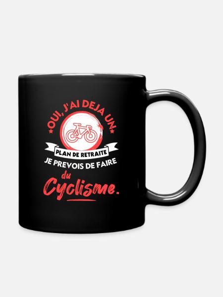 Je prévois de faire du cyclisme - Mug uni - noir