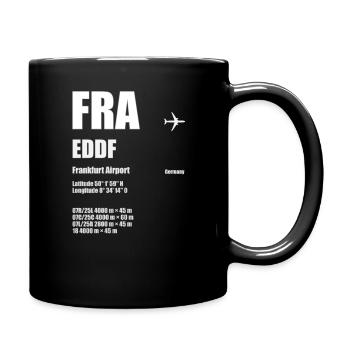 FRA Frankfurt Airport Airport Code Gift - Full Colour Mug - black - Right